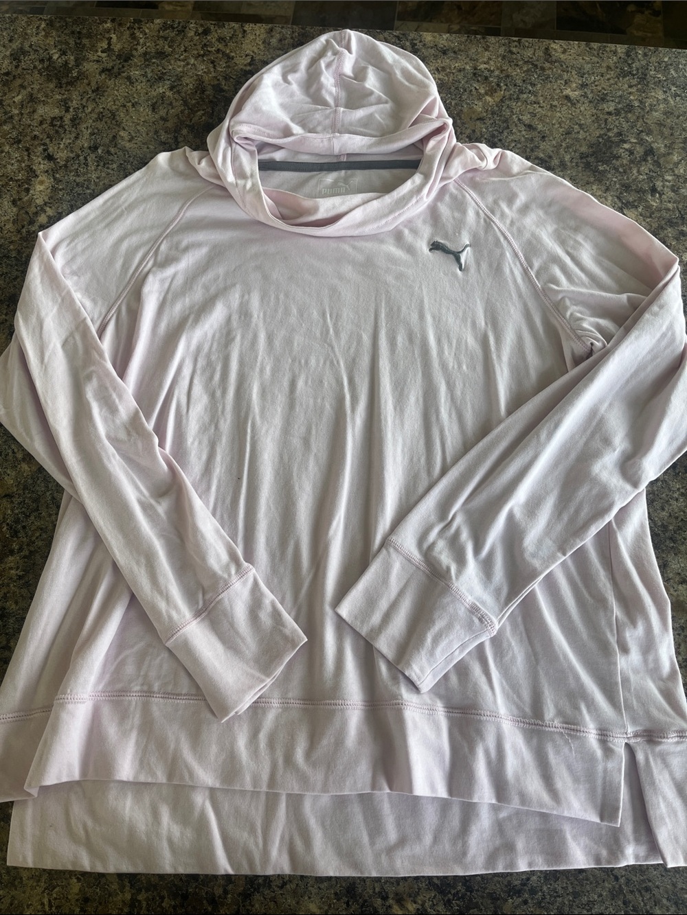 Puma Pale Pink Lightweight Hooded Long-Sleeve Top